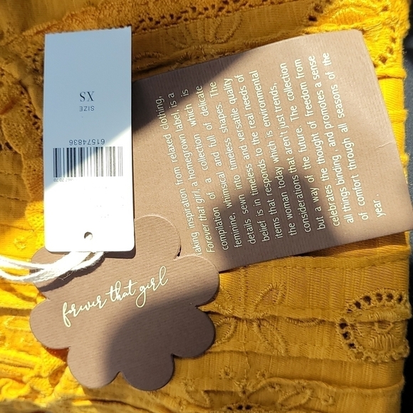 Anthropologie Forever That Girl Gold Orange Lace Embroidered Blouse Size XS - Picture 8 of 12